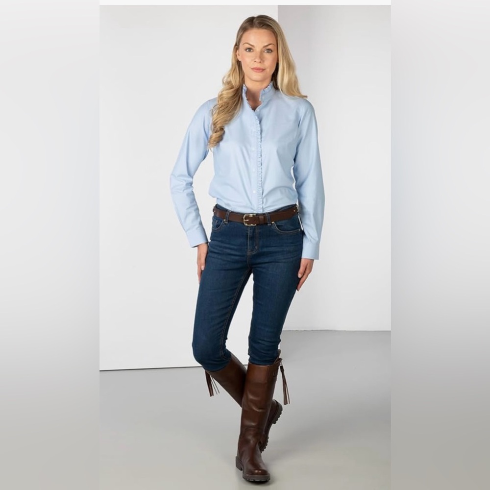 Denim look blouse